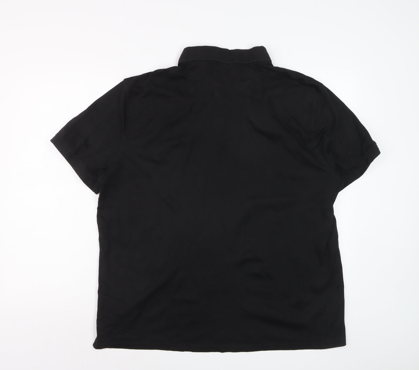 Calvin Klein Men's Black Liquid Touch Polo Shirt XL 100% Cotton