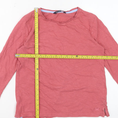 Crew Clothing Women’s Pink Cotton 3/4 Sleeve Basic T-Shirt Size 10