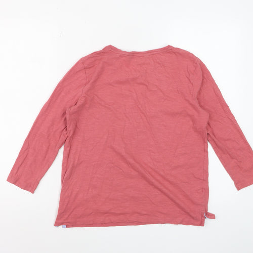 Crew Clothing Women’s Pink Cotton 3/4 Sleeve Basic T-Shirt Size 10