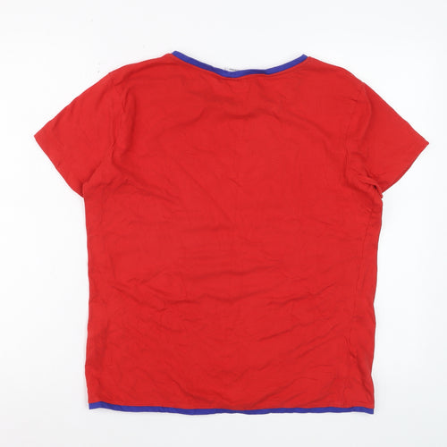Wonder Woman Womens Red Blue Short Sleeve T-Shirt Size L