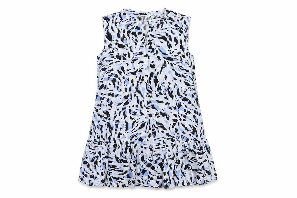 Front view of Hush Women's Multicoloured Animal Print Sleeveless Tunic Blouse, size 12
