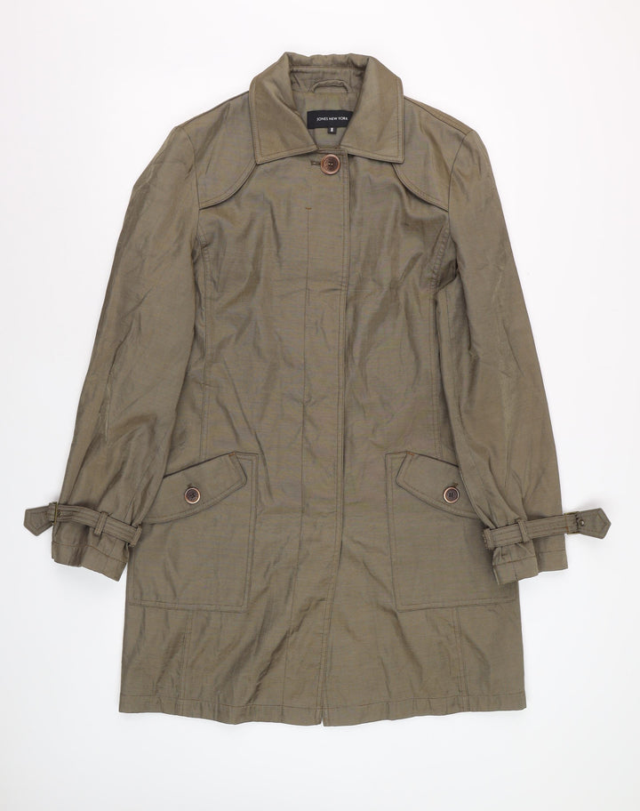 Jones New York Men's Brown Mid-Length Trench Coat Size M