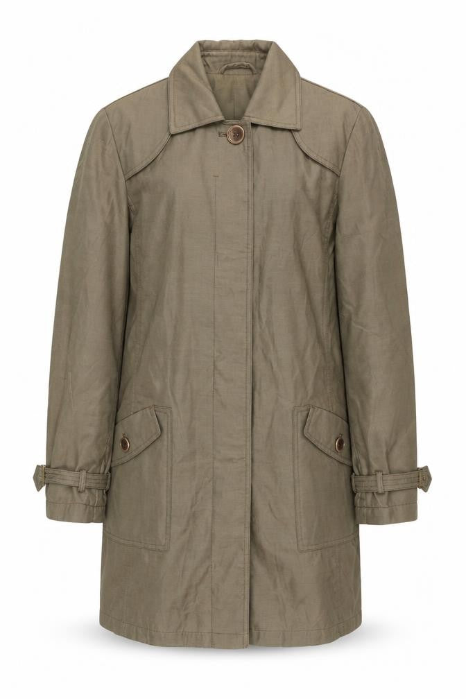 Jones New York Men's Brown Mid-Length Trench Coat Size M