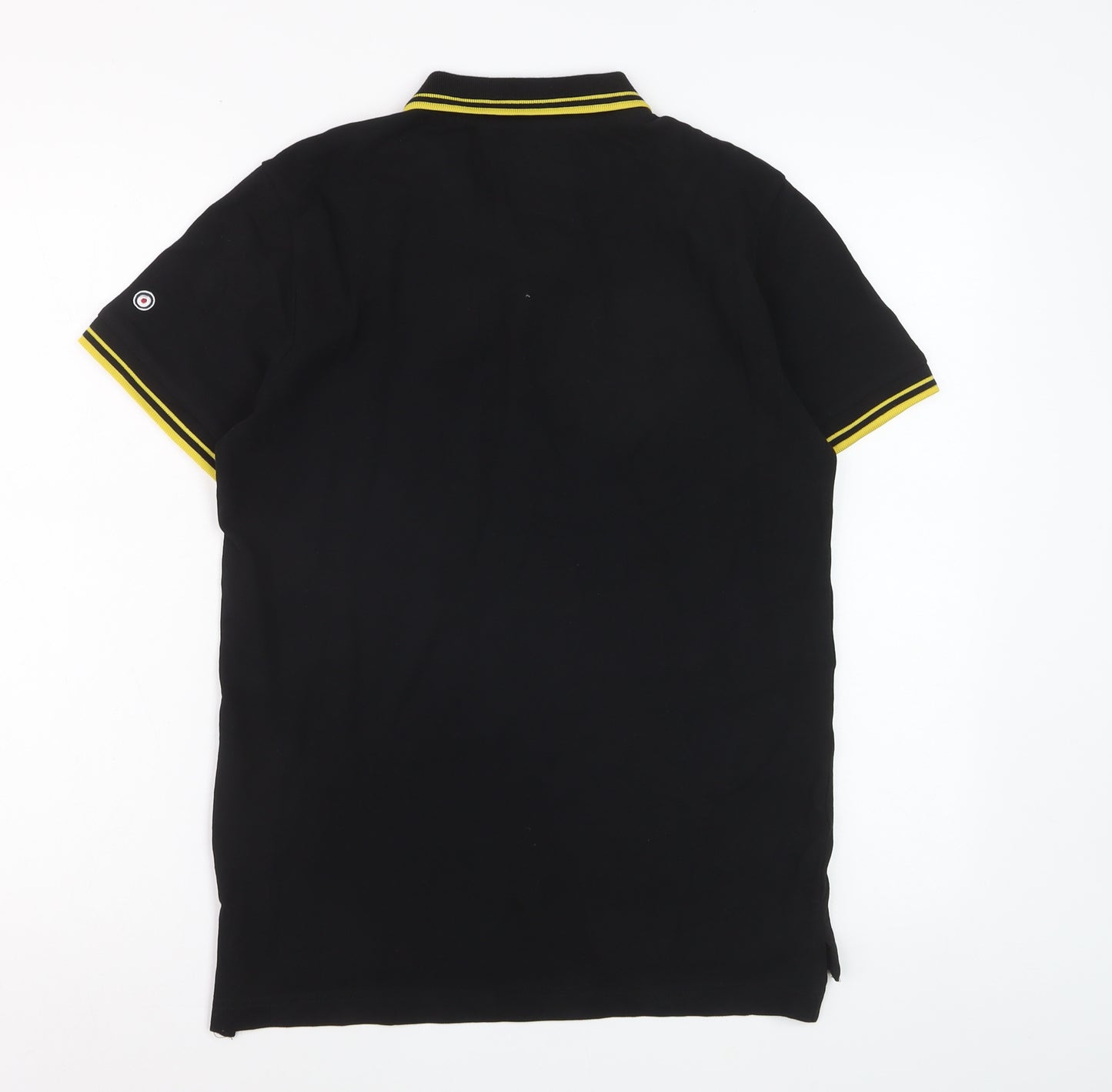 Lambretta Men's Black Small Polo Shirt Retro Cotton Short Sleeve