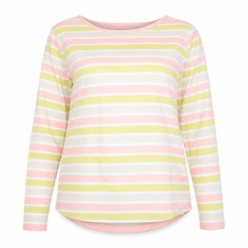 FatFace Women’s Multicoloured Striped Long Sleeve Cotton T-Shirt Size 12