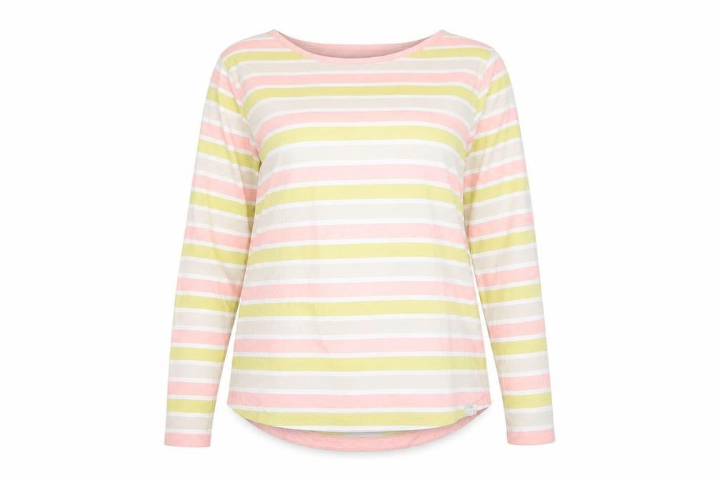 FatFace Women’s Multicoloured Striped Long Sleeve Cotton T-Shirt Size 12