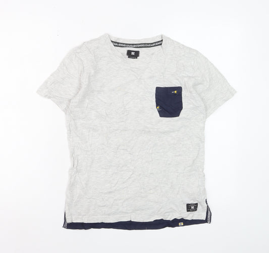 DC Shoes Boys Grey Cotton Crew Neck Pocket T-Shirt Size 12 Years