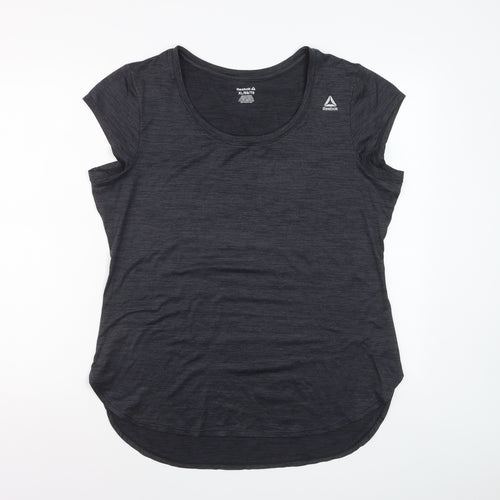 Reebok Womens Black XL Activewear T-Shirt Lightweight Gym Top