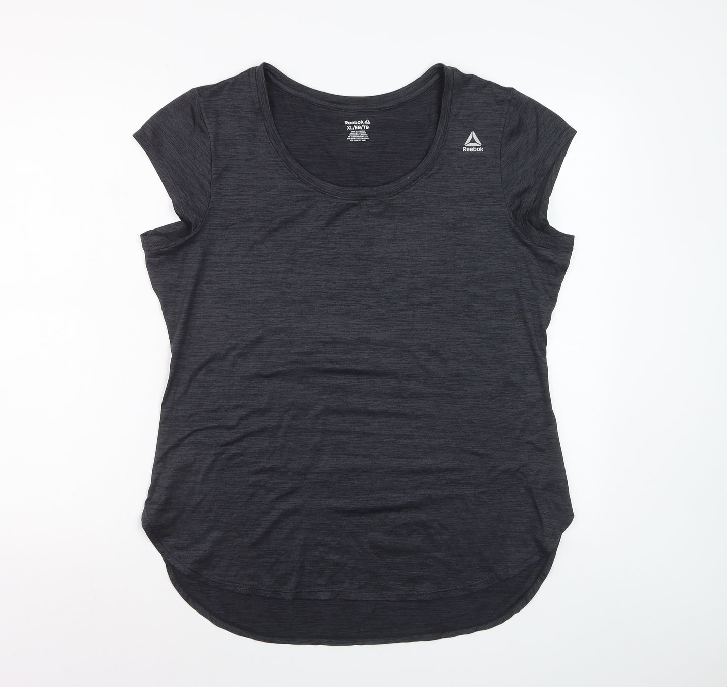 Reebok Womens Black XL Activewear T-Shirt Lightweight Gym Top