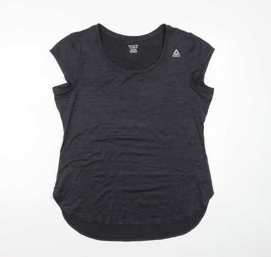 Reebok Womens Black XL Activewear T-Shirt Lightweight Gym Top