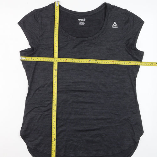 Reebok Womens Black XL Activewear T-Shirt Lightweight Gym Top
