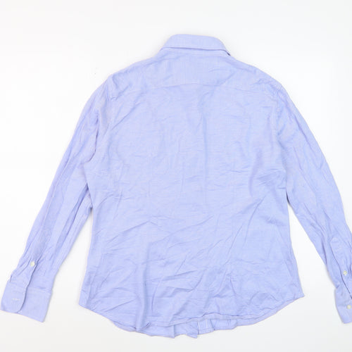 Lloyd’s Women Blue Cotton Long Sleeve Button-Up Shirt Size 14