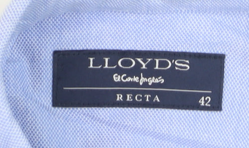 Lloyd’s Women Blue Cotton Long Sleeve Button-Up Shirt Size 14