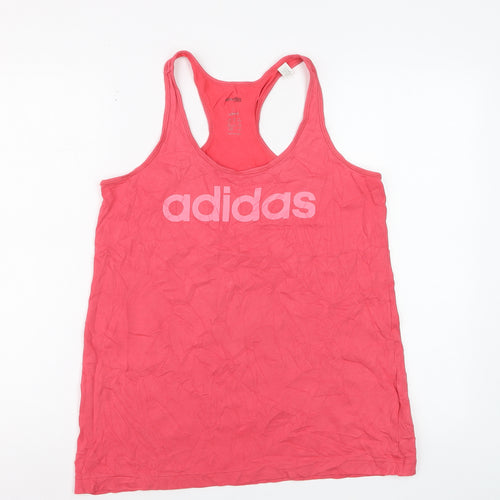 Adidas Women's Pink Racerback Tank Top Size S Activewear