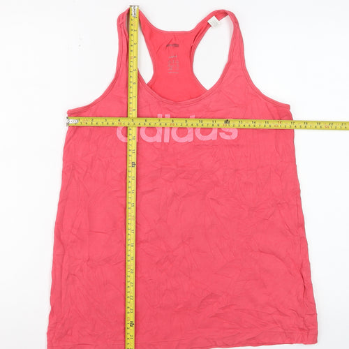 Adidas Women's Pink Racerback Tank Top Size S Activewear