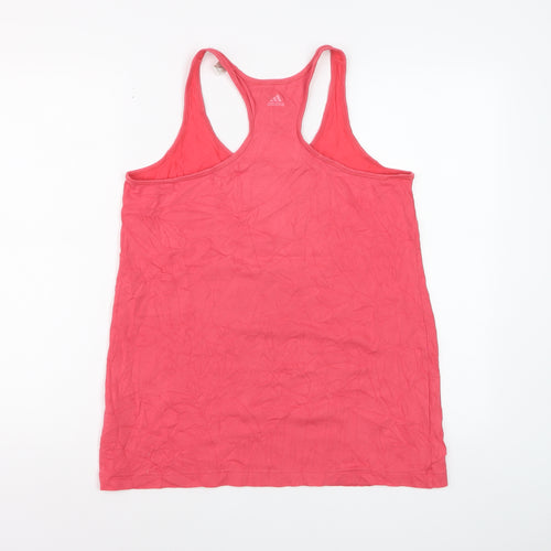 Adidas Women's Pink Racerback Tank Top Size S Activewear