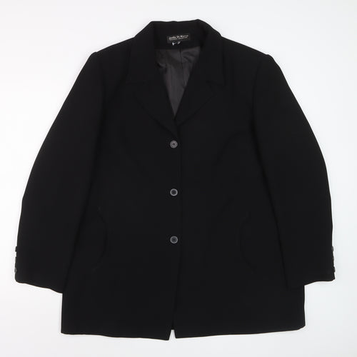 Joella Di Marco Women's Black Size 20 Single-Breasted Blazer