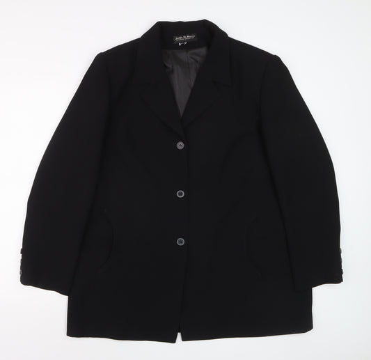 Joella Di Marco Women's Black Size 20 Single-Breasted Blazer