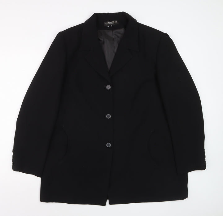 Joella Di Marco Women's Black Size 20 Single-Breasted Blazer