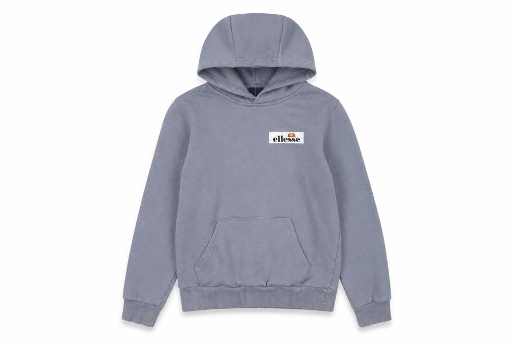 Ellesse Boys Grey Pullover Hoodie 8-9 Years Cotton Blend Casual Sweatshirt