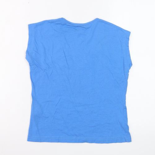 Adidas Womens Blue V-Neck Sleeveless T-Shirt Size 12