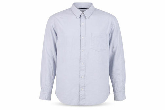 JACHS New York Men's Light Blue XL Dress Shirt Cotton Blend Long Sleeve