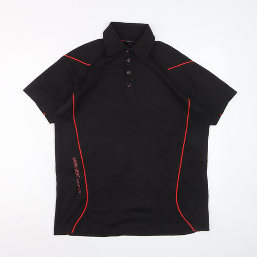 Galvin Green Men's Black Ventil8 Polo Shirt Size M Performance Golfwear