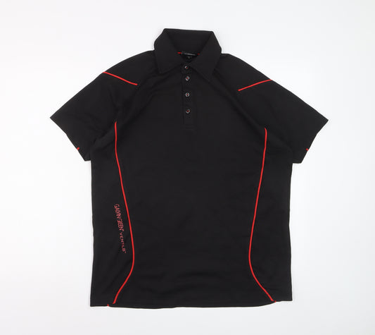 Galvin Green Men's Black Ventil8 Polo Shirt Size M Performance Golfwear