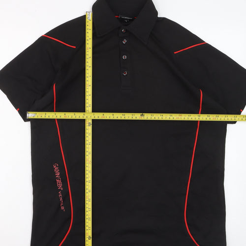 Galvin Green Men's Black Ventil8 Polo Shirt Size M Performance Golfwear