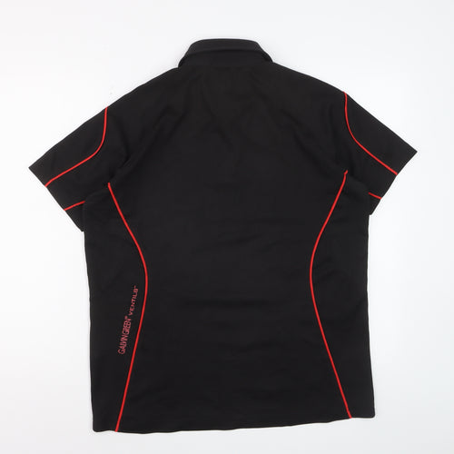 Galvin Green Men's Black Ventil8 Polo Shirt Size M Performance Golfwear