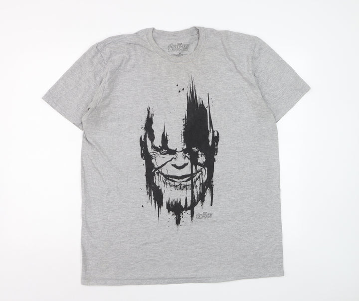 Marvel Avengers Infinity War Grey Graphic T-Shirt Men's XL