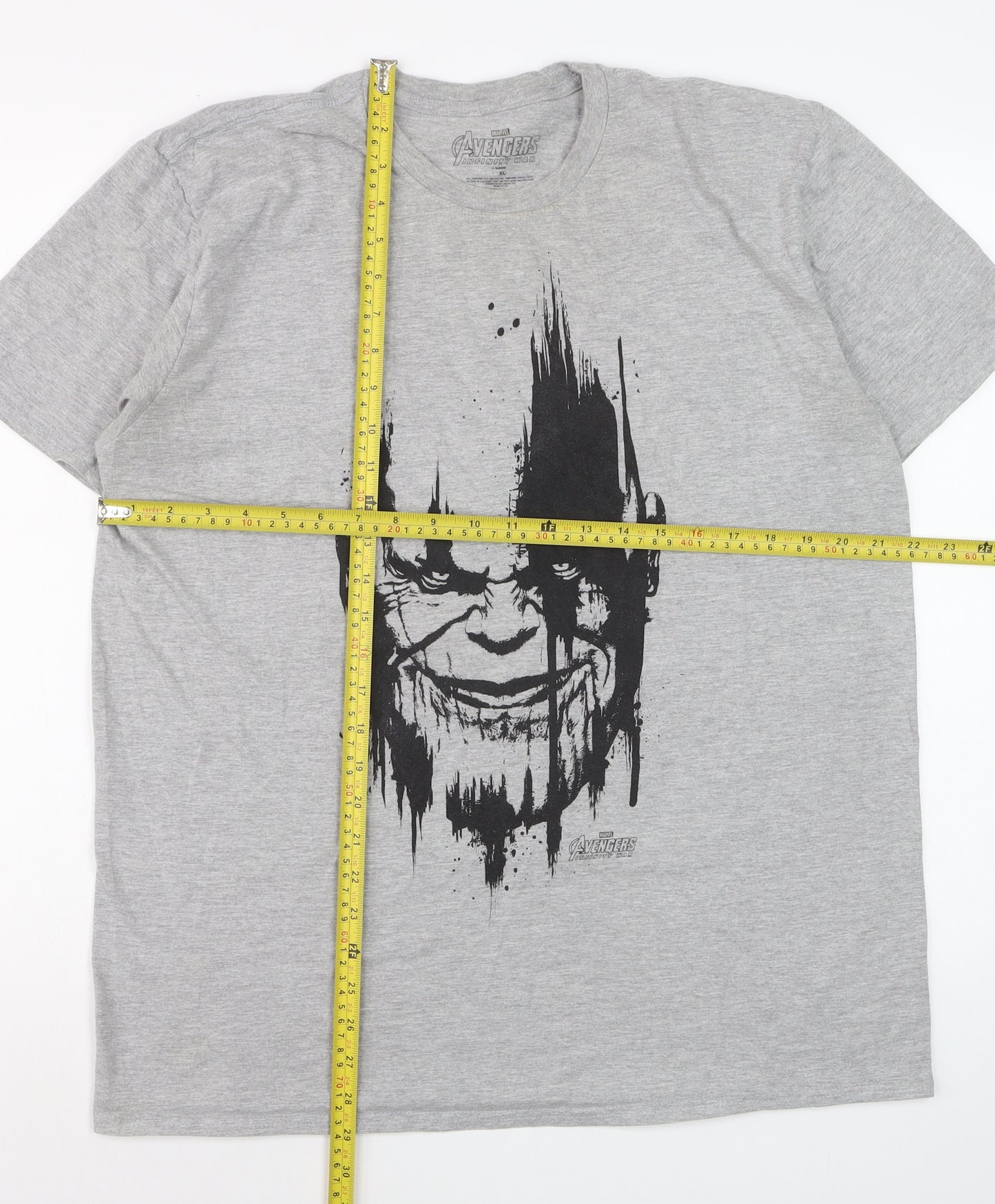 Marvel Avengers Infinity War Grey Graphic T-Shirt Men's XL