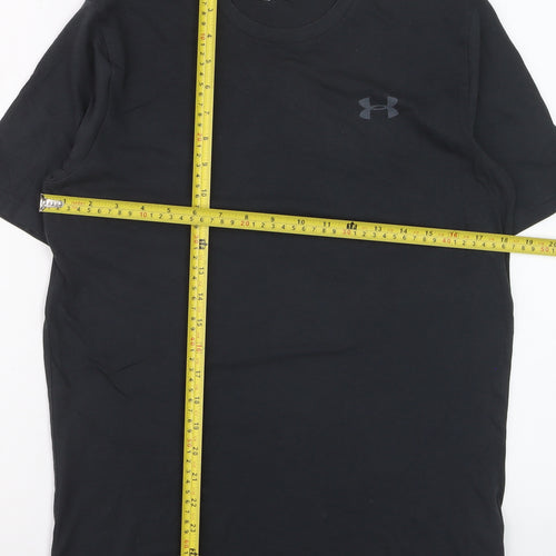 Under Armour Men's Black Small Relaxed Fit T-Shirt