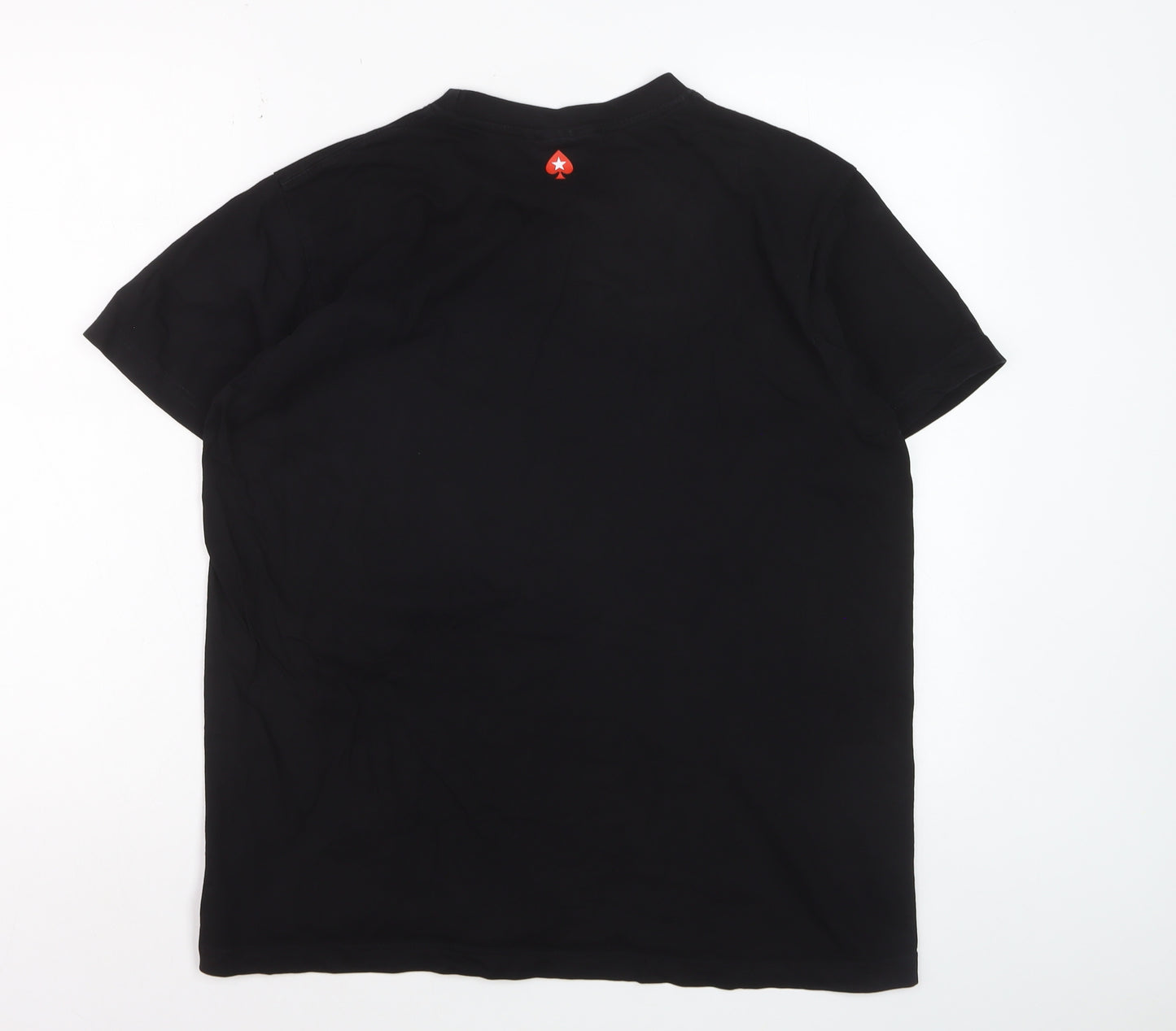PokerStars Men's Black XL Crew Neck Graphic Print T-Shirt
