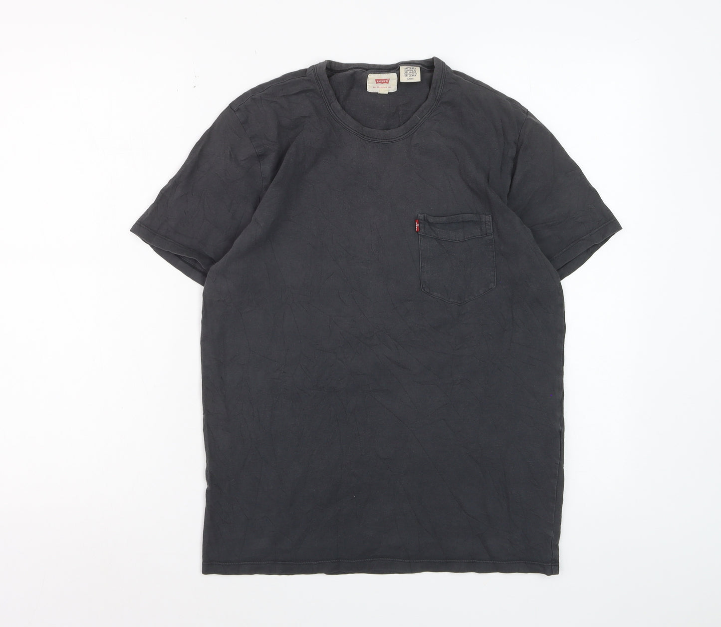 Levi's Men's Black Cotton Crew Neck Short Sleeve T-Shirt Size S