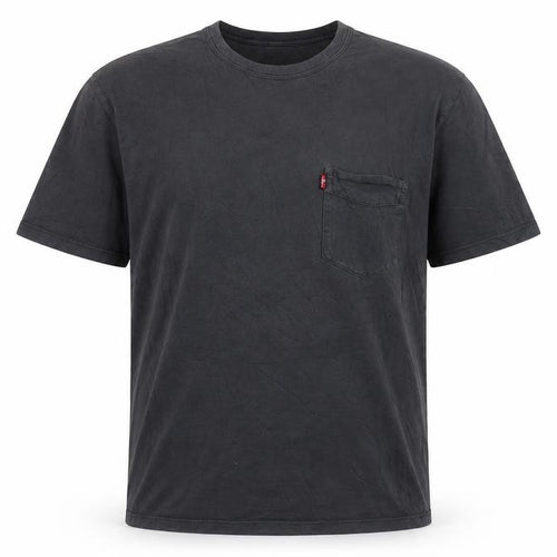 Levi's Men's Black Cotton Crew Neck Short Sleeve T-Shirt Size S