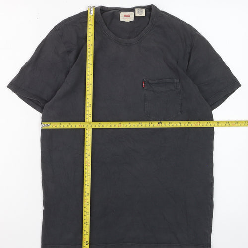 Levi's Men's Black Cotton Crew Neck Short Sleeve T-Shirt Size S