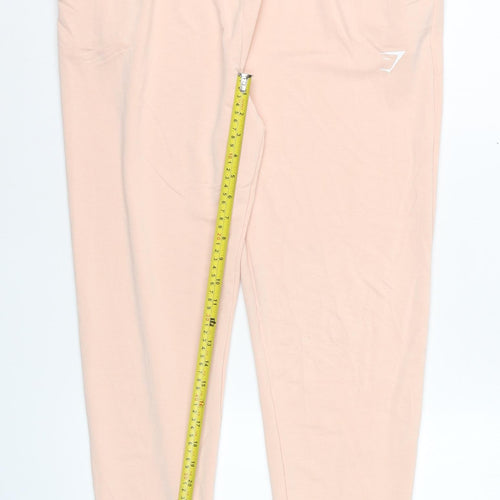 Gymshark Women Peach Joggers XXL Viscose Blend Elastic Waist