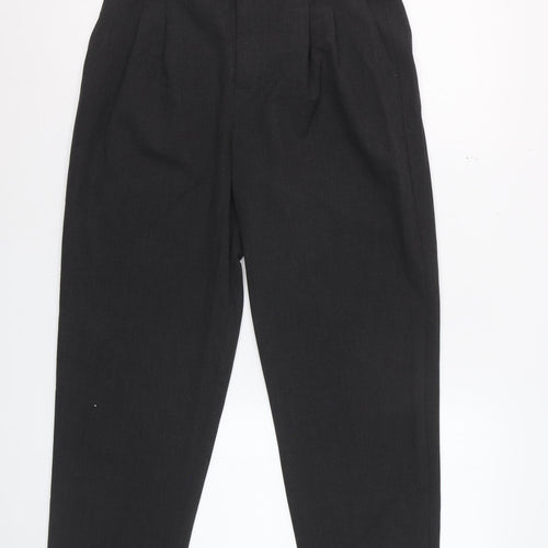 Zara Women's Black Pleated Trousers Size 8 Polyester Blend
