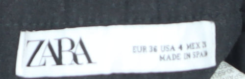 Zara Women's Black Pleated Trousers Size 8 Polyester Blend
