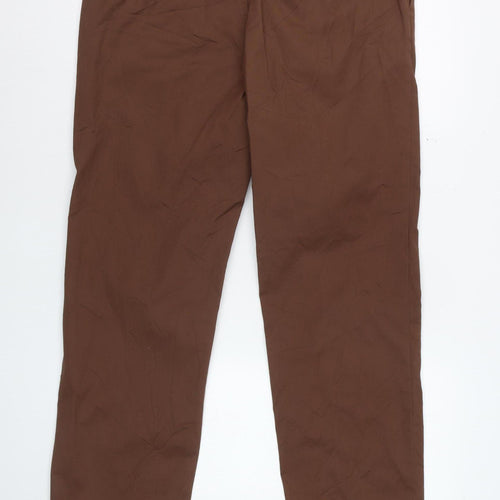 Marks and Spencer Men’s Brown Chino Trousers 34W 33L Regular Fit