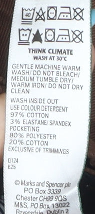 Marks and Spencer Men’s Brown Chino Trousers 34W 33L Regular Fit