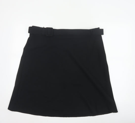 Marks and Spencer Women's Black A-Line Knee Length Skirt Size 18