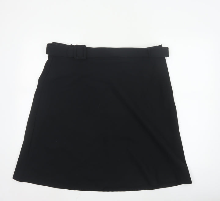Marks and Spencer Women's Black A-Line Knee Length Skirt Size 18
