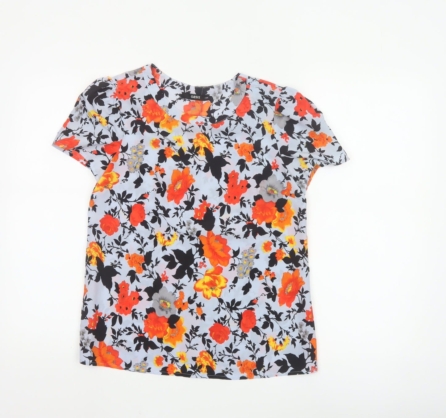 Oasis Womens Multicoloured Floral Tunic Blouse Size 8