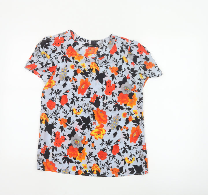 Oasis Womens Multicoloured Floral Tunic Blouse Size 8