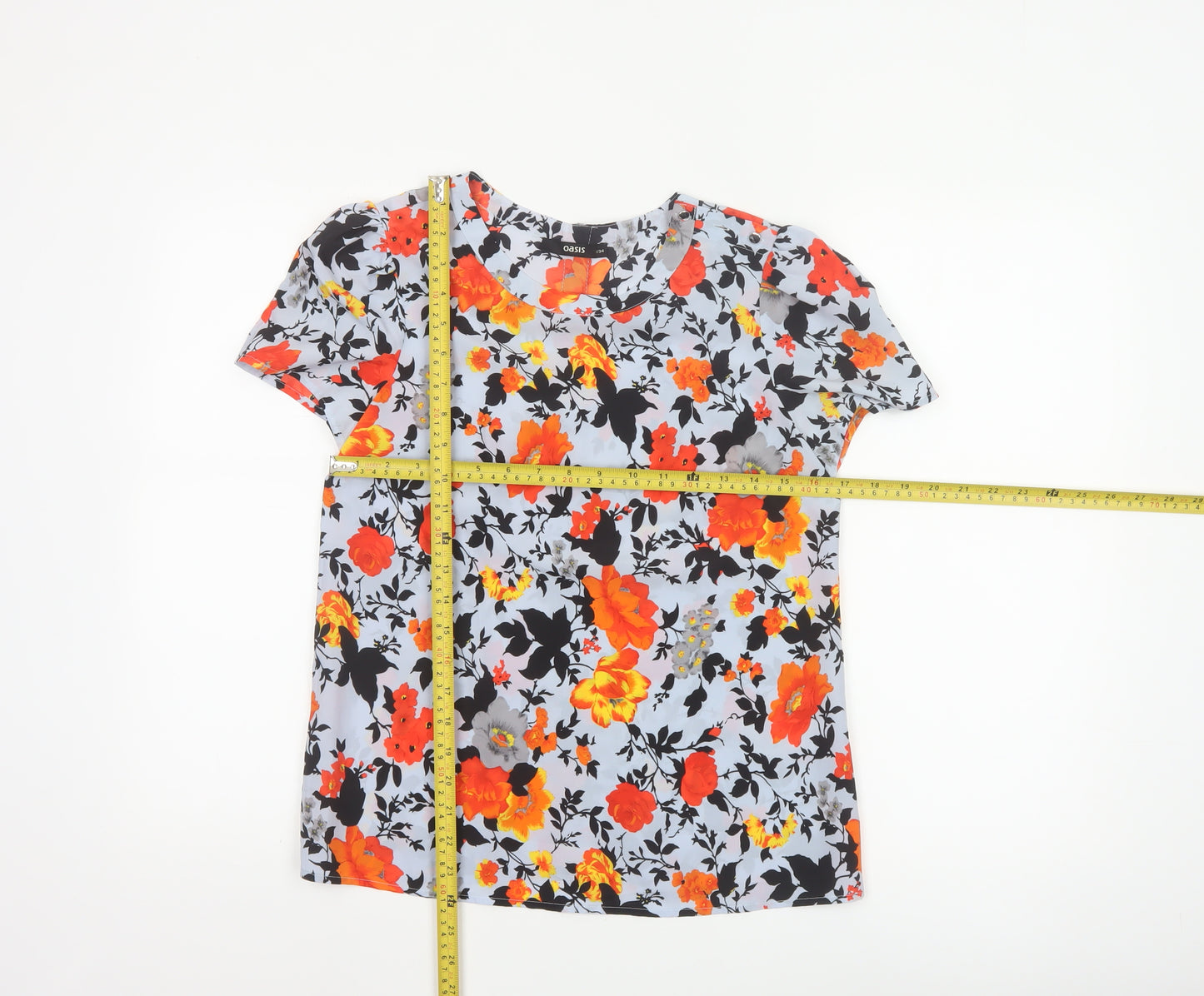 Oasis Womens Multicoloured Floral Tunic Blouse Size 8