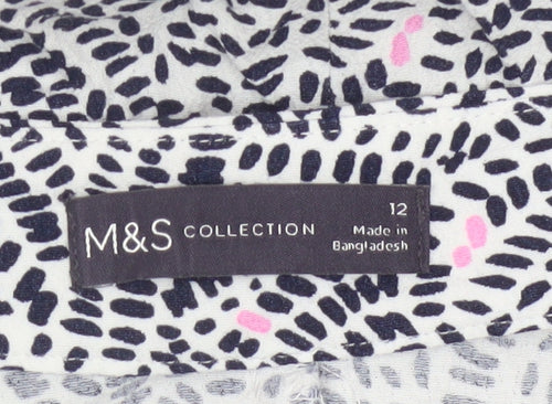 Marks and Spencer Women's Multicoloured A-Line Midi Skirt Size 12