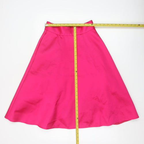 Coast Women’s Hot Pink A-Line Satin Knee Length Skirt UK 6