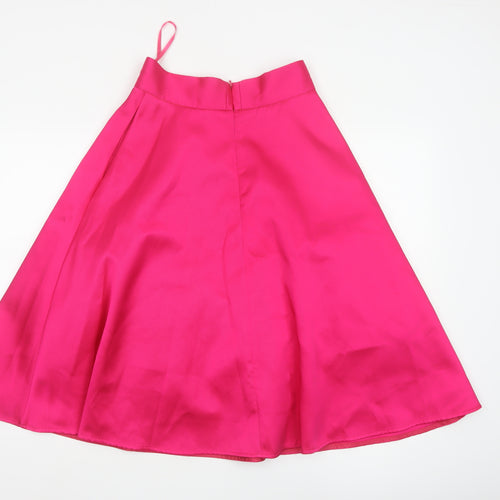 Coast Women’s Hot Pink A-Line Satin Knee Length Skirt UK 6